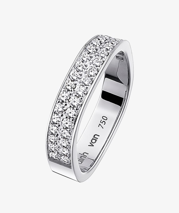 Sterling Silver Pave Eternity Band Ring